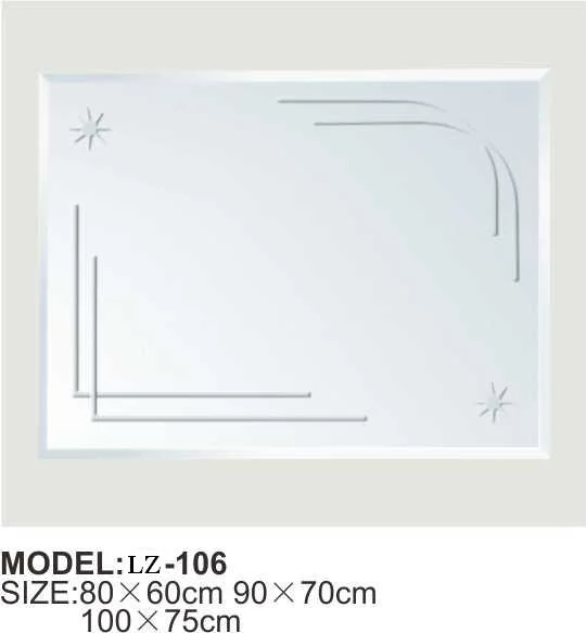 Rectangle de vente chaude claire slivoïde étanche Salle de bains miroir (LZ-103)