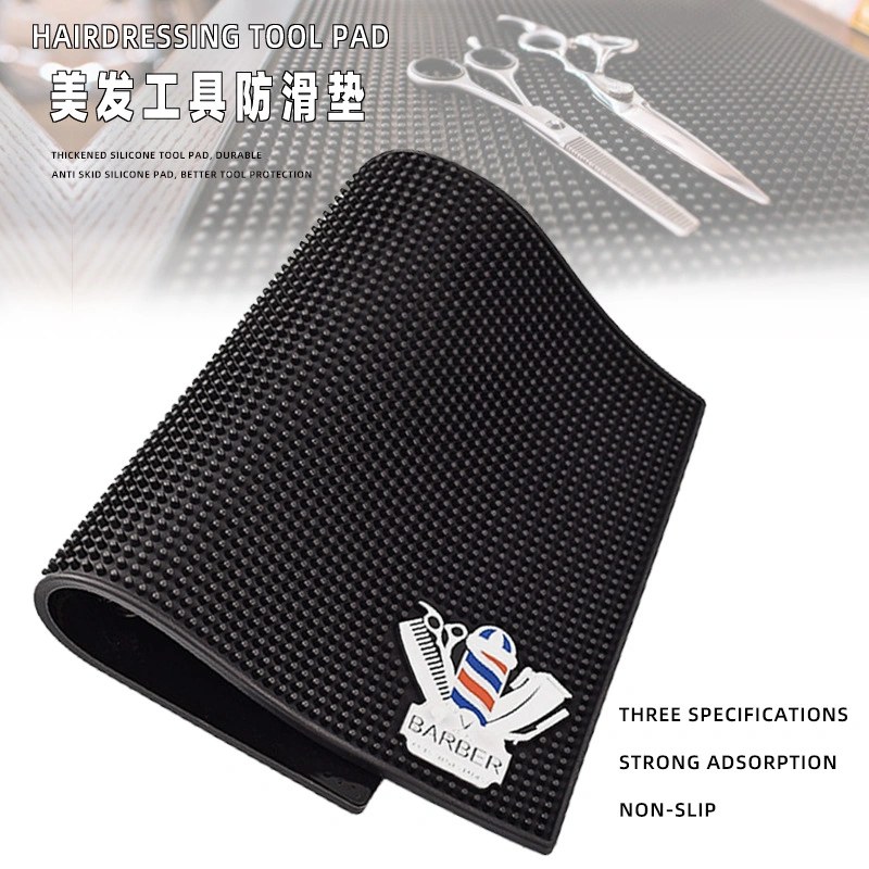 Custom Logo Table Rubber Barber Mat Beauty Hair Salon Pad