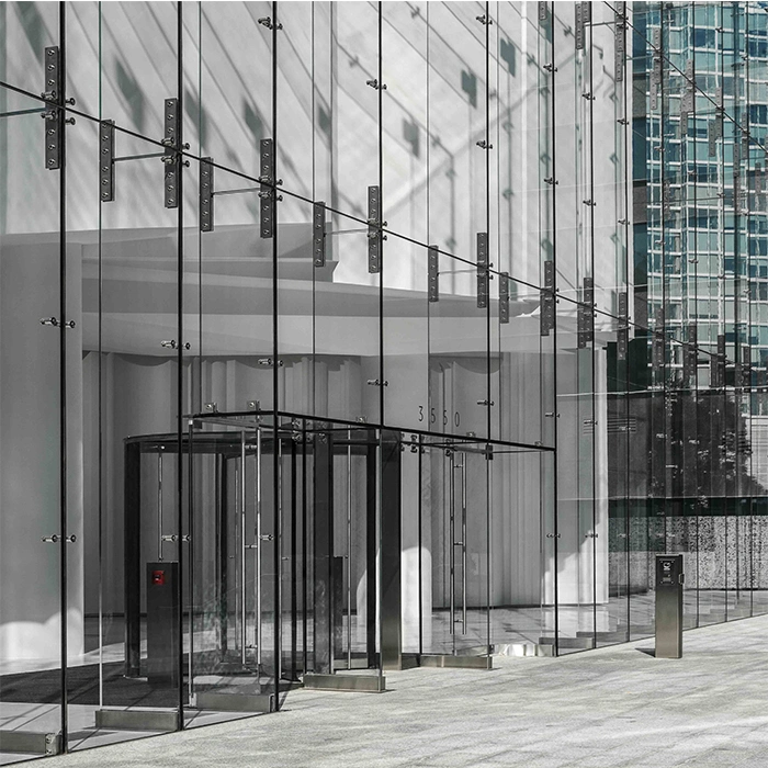 Durable Metal Full Glass Curtain Wall with Tempered Glass