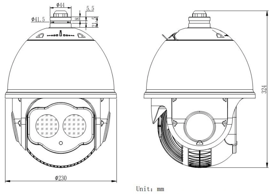 Night Vision Long Range Speed Dome Laser Imaging CCTV Camera