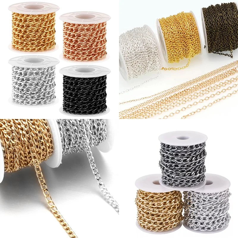 Wholesale/Supplier Custom Stainless Steel Plated 14K 18K Gold Vermeil Thin Rope Chain Necklace Rope Gold Chain