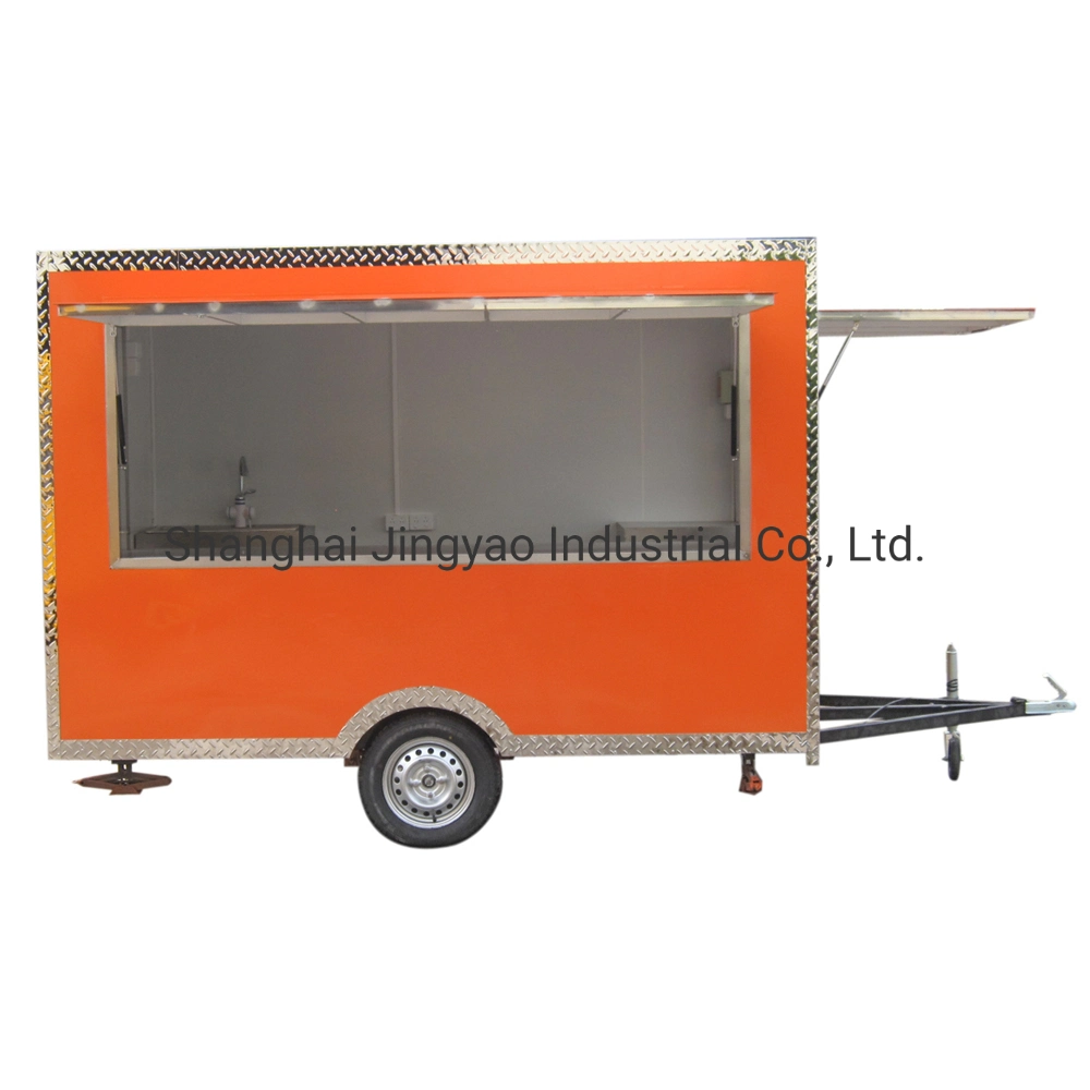 Carro de concessão móvel rápido de comida eléctrico totalmente equipado reboque de concessão de comida Burger Van Street Food Trucks EN USA Outdoor Food Cart Fabricante Mobile Food Kitchen