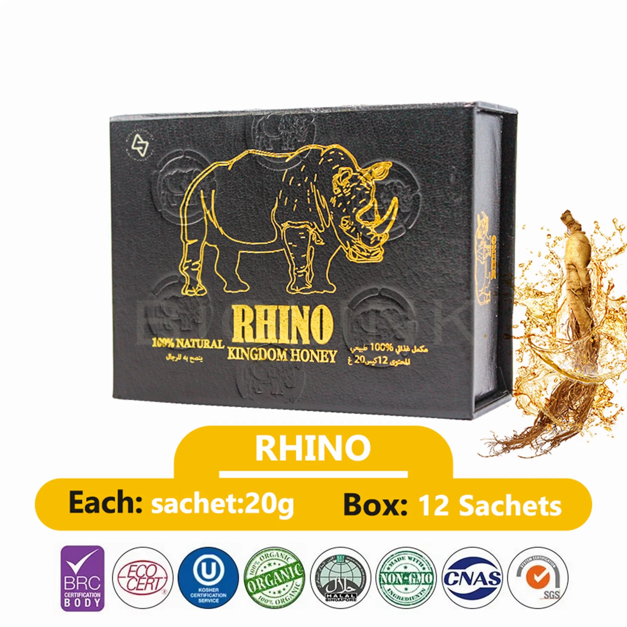 Usa Bulk Stock Rhino Honey Black Bull no dejes a Royal Miel para hombres 12 Sachets-20g