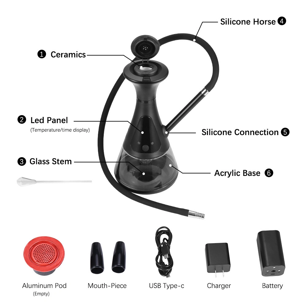 Ooka Hookah Shisha electrónico viaje paquete Hookah Set