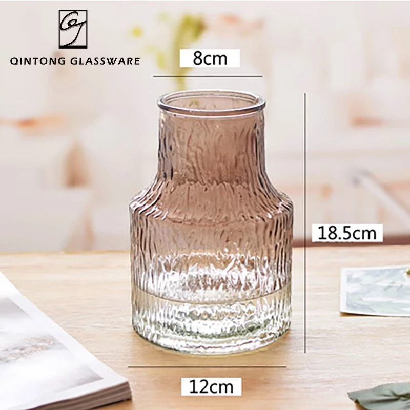 High-Quality Cheap Creative Design Colorful Moderntabletop Decorative Flower Glass Vase for Home Decor Dining Table