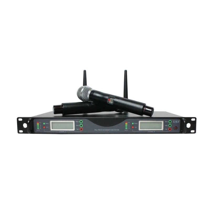 PRO Audio Dual Channel Handheld Wireless Conference System with 2 UHF Wireless Microphones