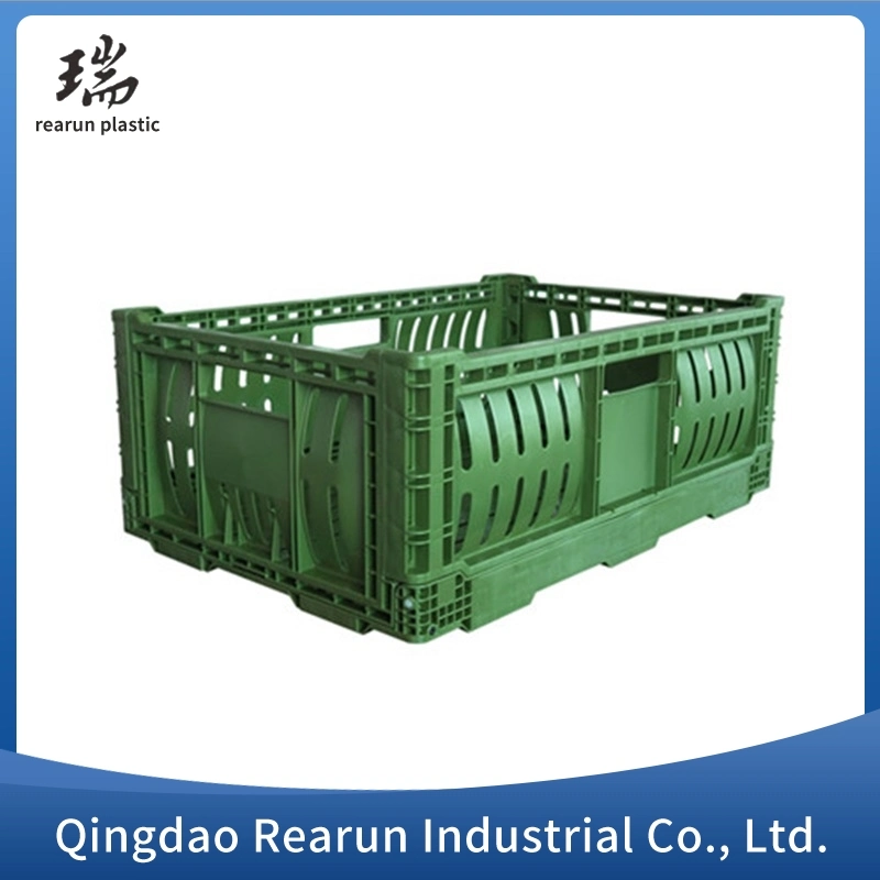 Heavy Duty Mobile Ventilated Mesh Tomato Mushroom Foldable Foldable Plastic Fruit Vegetable Box for Sale