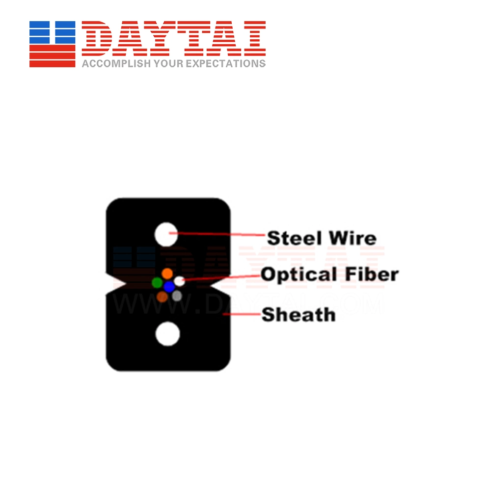 Gjxh-6 G. 657A2 6 Core Steel Wire Indoor Fiber Optic FTTH Drop Cable