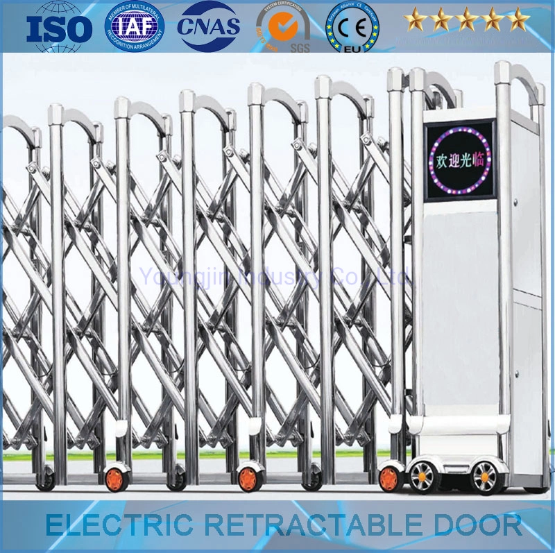 Stainless Steel Electric Retractable Door/Folding Gate/Sliding Gate/Electric Telescopic Door (YJSS-01)