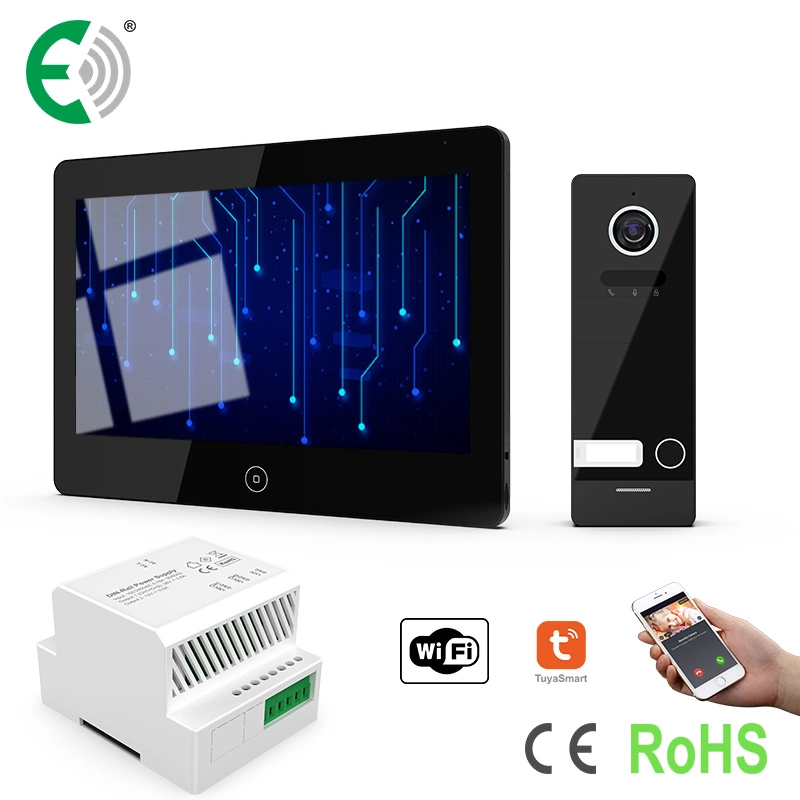 10.1" Touch Screen 2-Wire Home Security Video Doorphone Interphone System