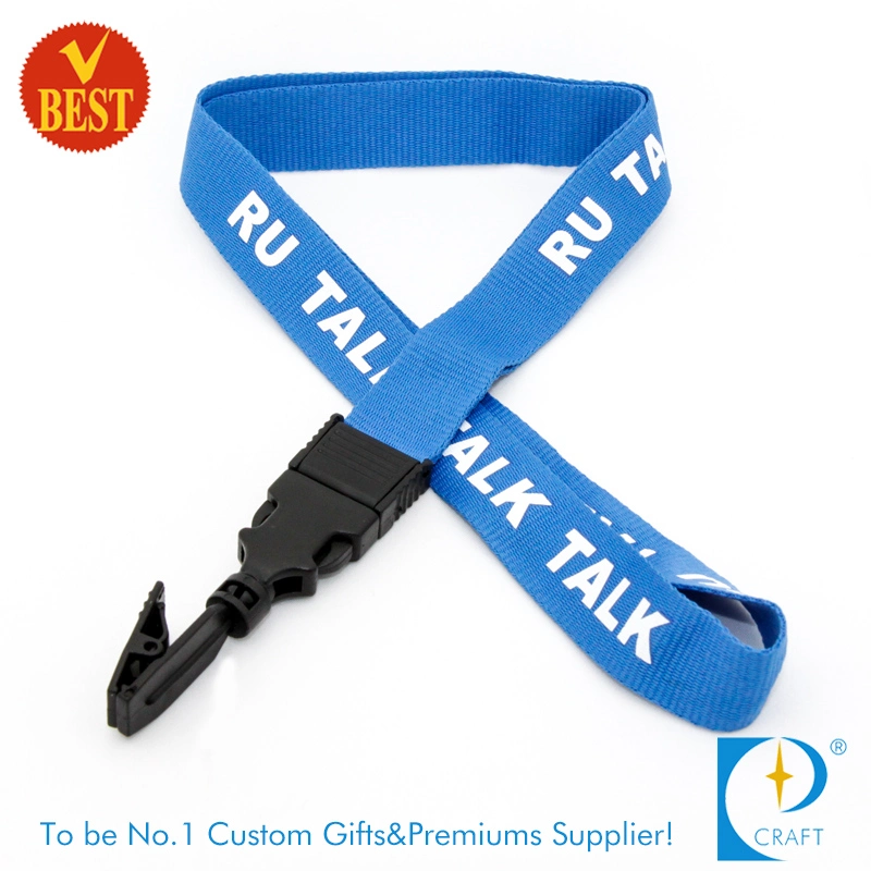 Custom Factory Price Sublimation Flat Polyester Lanyard Strap with Various Attachment