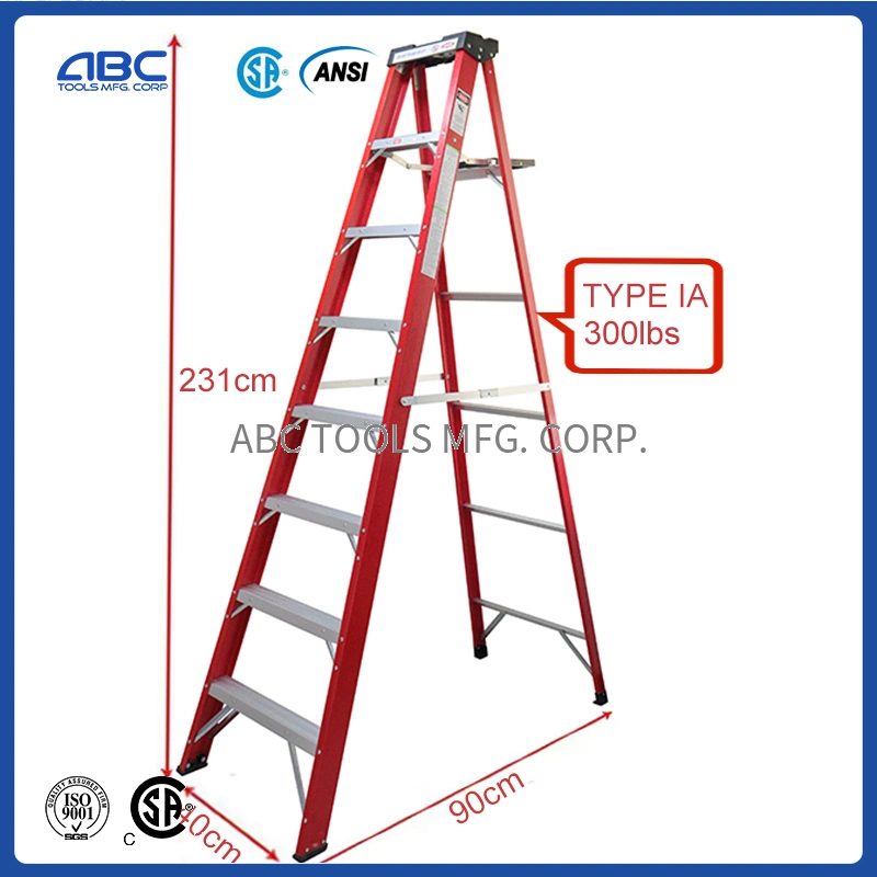 2X12 24 10 Steps Combination Double Extension/Telescopic Ladder with Fiberglass Ladder Price