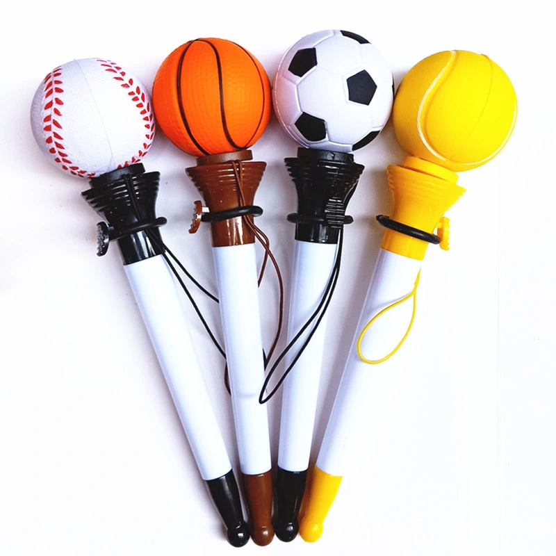 Creative Football Pinching Music Bouncing Ball Pen Lovely Ball Bouncing Pen Students Writing Pen