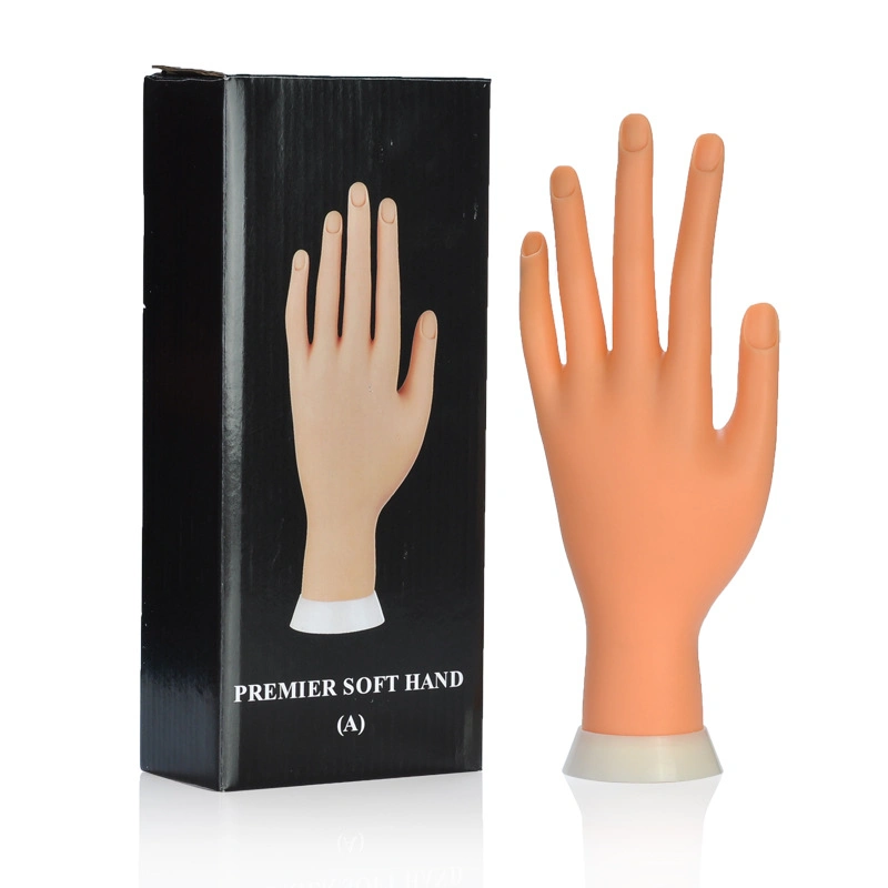 Practice Hand for Nail Art Flexible Soft Plastic Training Hand