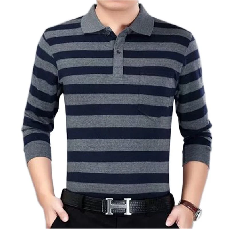 Wholesale/Supplier Casual Clothes Golf Wear Multiple Classical Stripes Polo Tee Shirt