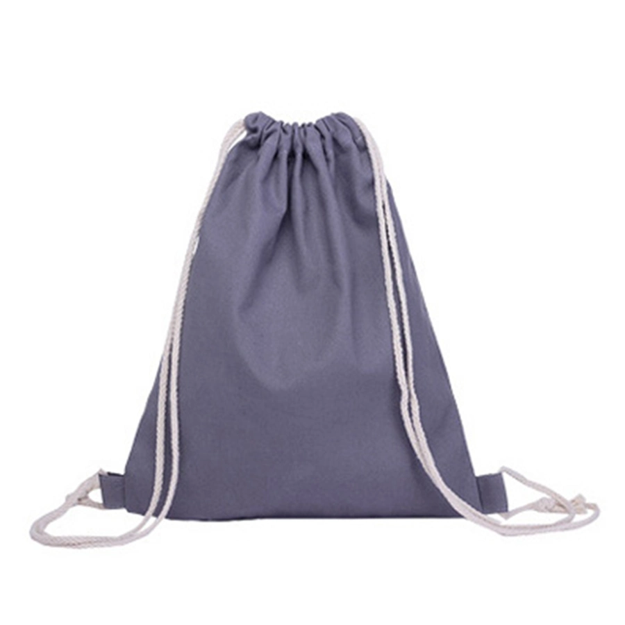 Eco Cotton Drawstring Rucksack Tasche Rucksack für Fitness, Sport, Schwimmen, Yoga