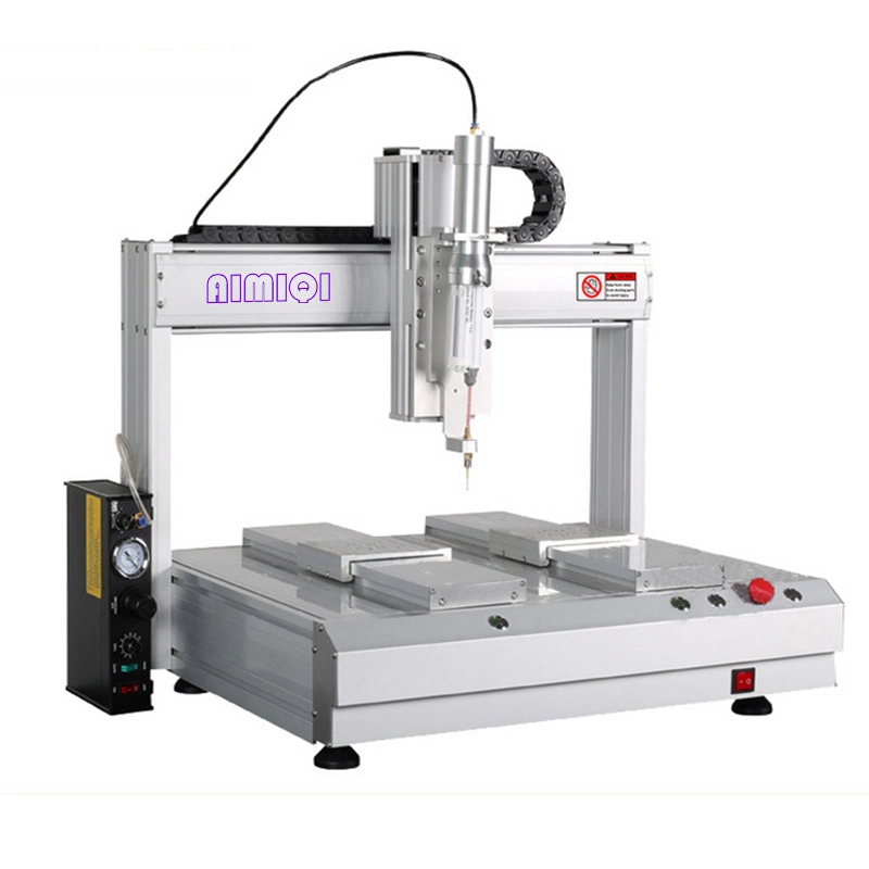 Shenzhen Mingqi Robot cabeça de rotação de 360 graus 3 Axis Desktop Máquina de iluminação automática LED tipo "Spot Soldering Robot Machine" 400 * 400 * 100 mm, Estação única