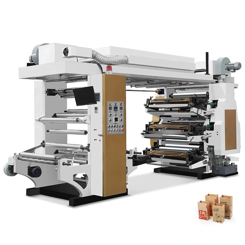6 Color Stack Paper Flexo/Flexographic Printing Machine for Paper Bag