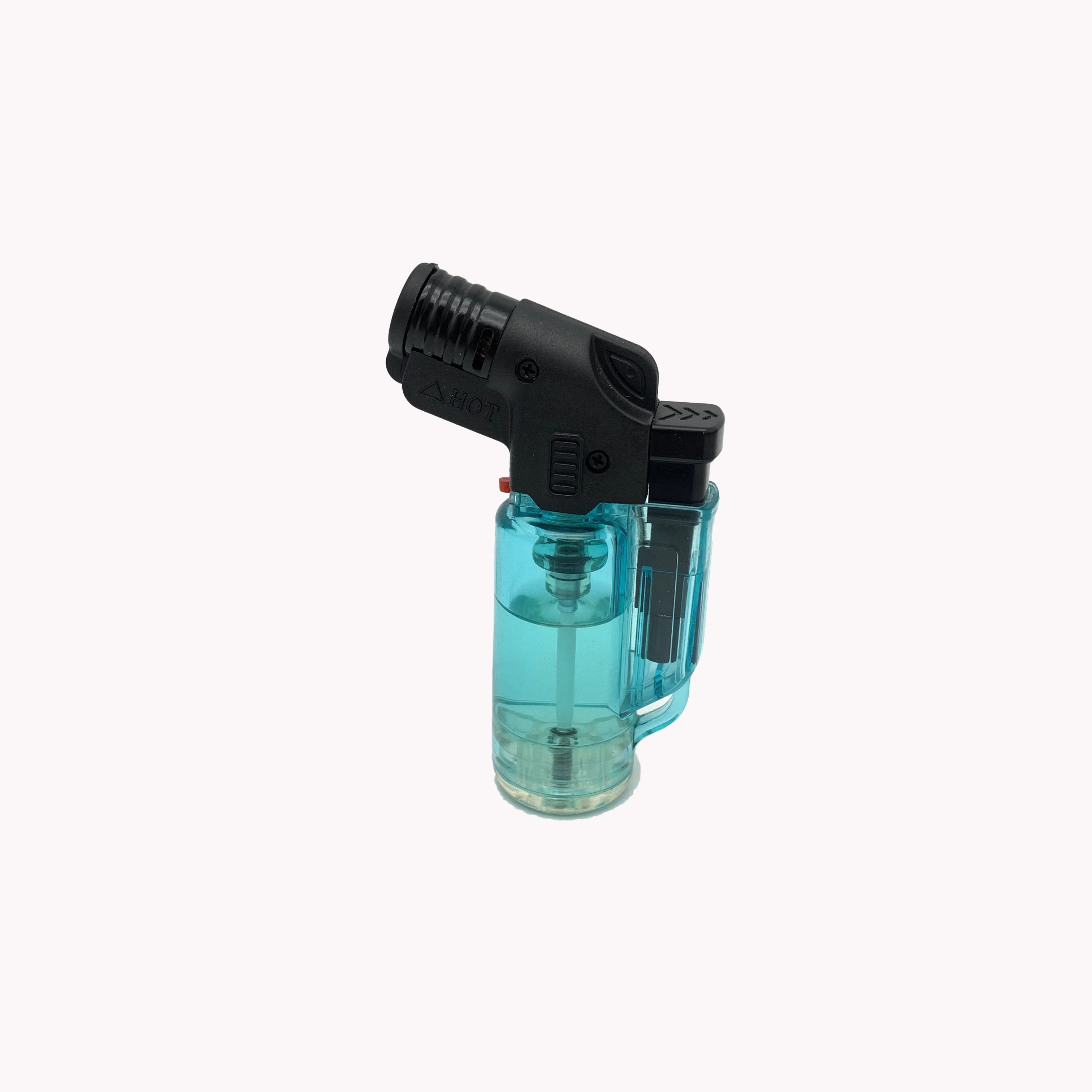 Black Red Blue Red Color Tobacco Smoking 2 Jet Flame Torch Black Cigar Lighter Butane Valve Huarui High quality/High cost performance  Gas Weld Torch Lighter