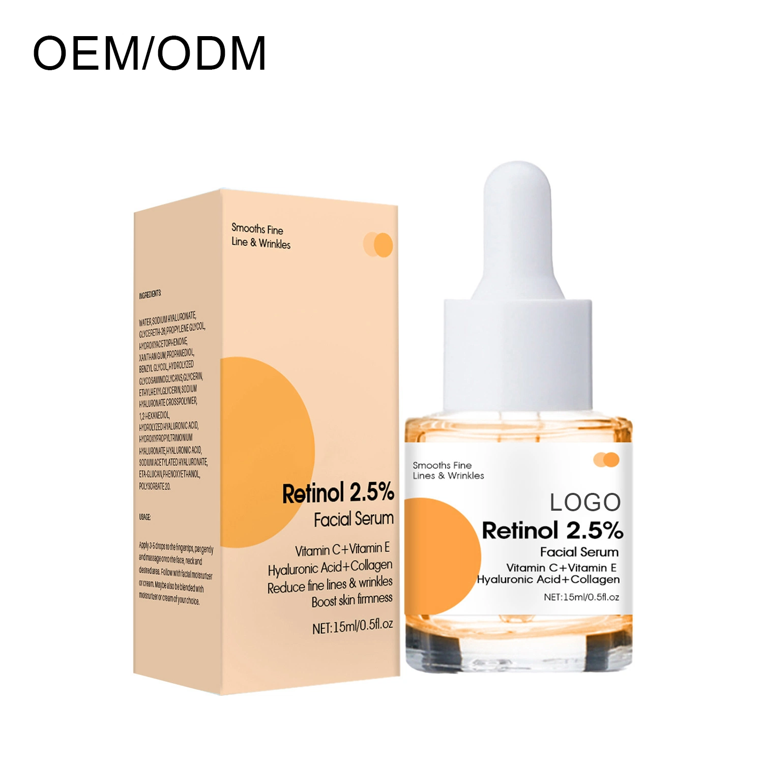 Beleza cosméticos cuidados da pele Anti envelhecimento vitamina e ácido hialurônico Retinol soro