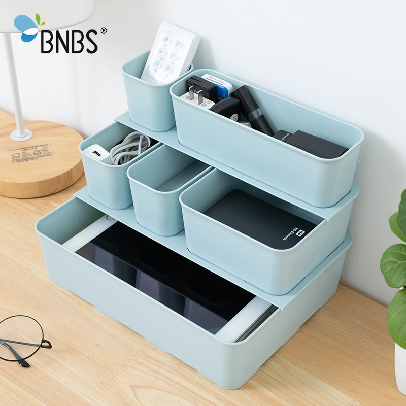 Sundries Organizer Container with Divided Sections Plastic Box