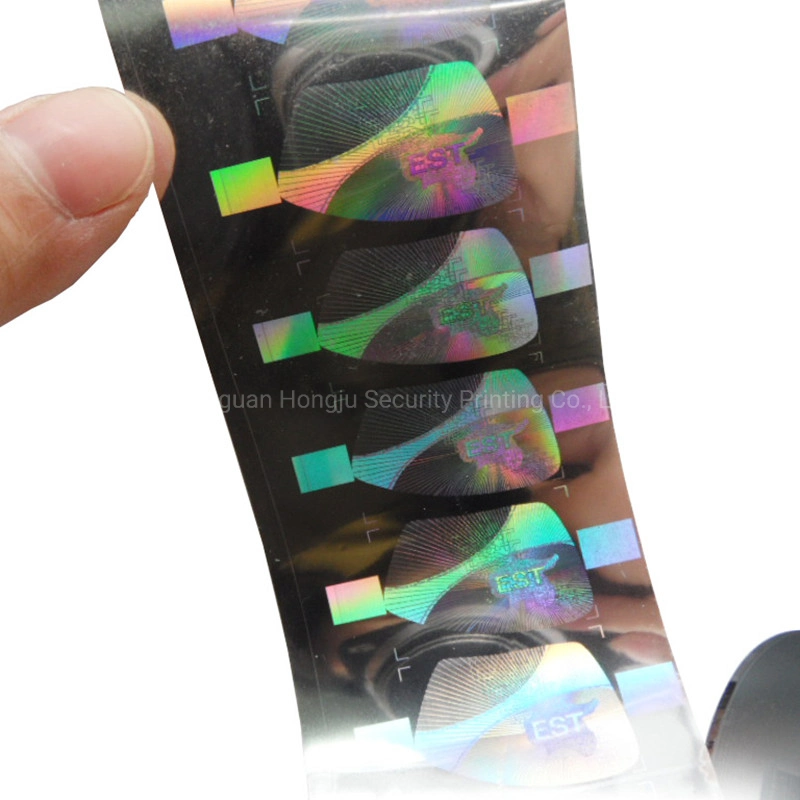 Custom Made Pet 3D Holographic Hot Stamping Transfer Anti-Counterfeiting Laser Foil Strip Label Sticker Hologram