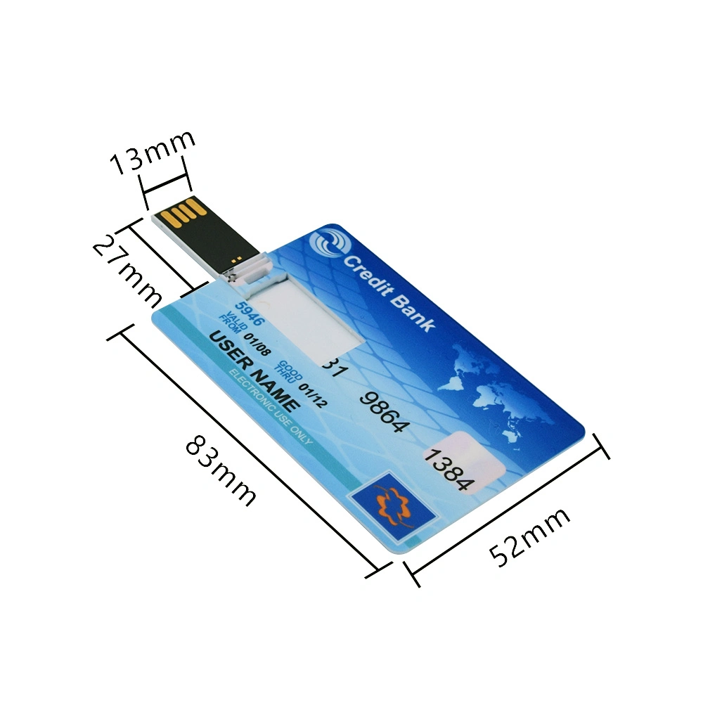 Hot Selling Card-Shaped USB Flash Drive 2.0 with 32GB Capacity for Promotional Gift