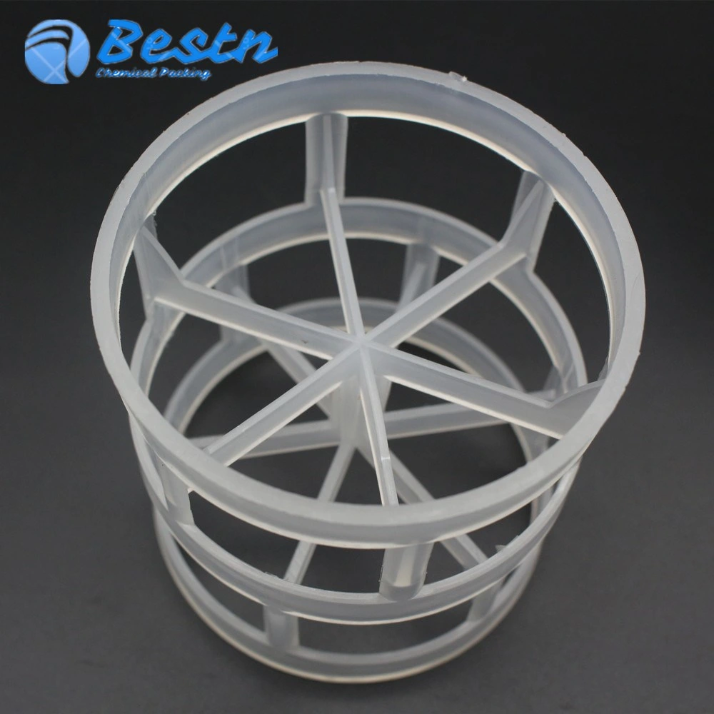 25mm 50mm 76mm PP PE PVC PVDF Plastic Polypropylen Pall Ring for Tower Packing