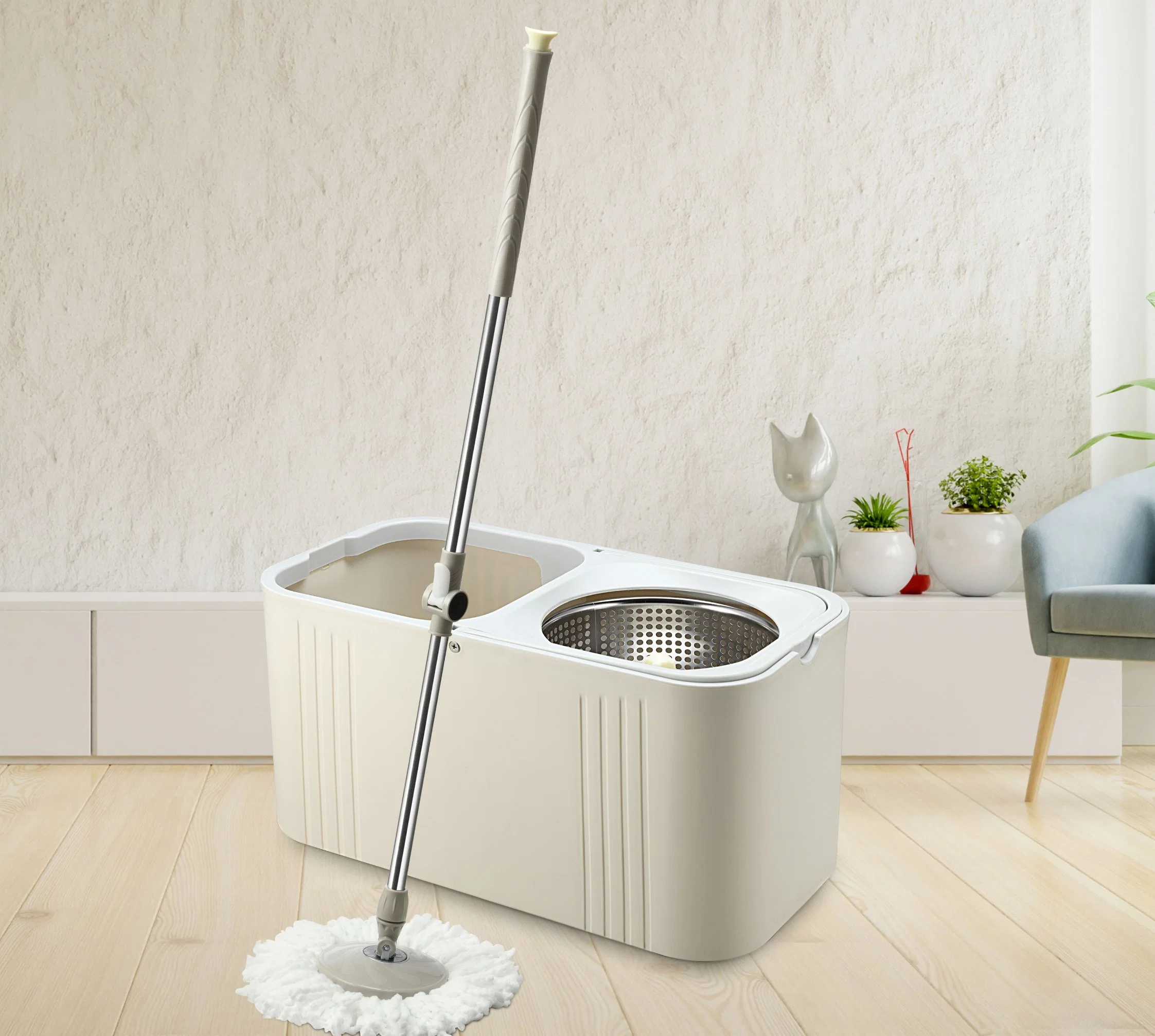 Super Easy Clean Assemble Magic Spin Mop with Mop Bucket