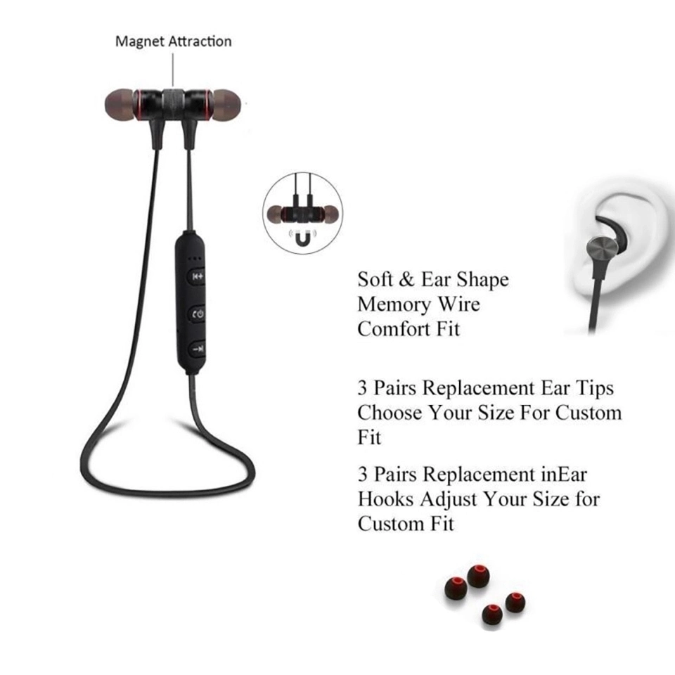 Wireless Magnetic in-Ear Gift Earphones Bt5.0 up to 3 Hours Music Time