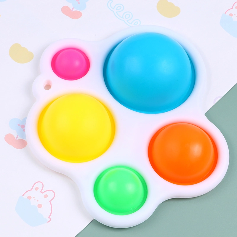 Hand Sensory Push Pop Fidget Toy Simple Fidget Toy Silicone Sensory Baby Toys Plastic Early Educational Tool