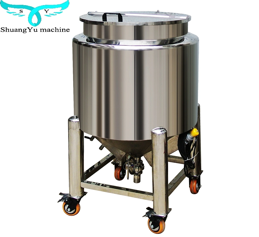 Best Stainless Steel Tank Sanitary Jacketed Storage Tank for Honey Milk Oil Chemical Liquid Storage Tank Reactor Stirrer Agitator Mixer Tank Mixing Tank