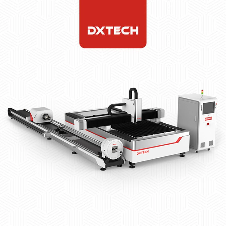 Jinan Dxtech 3000*1500mm 1000W 1500W Machine de découpe laser à fibre de tube et de plaque.