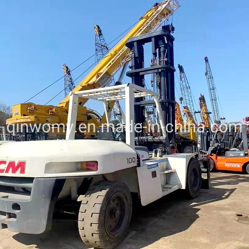 4meters Mast Height 6neters Lift Height Used Tcm Fd100 Diesel Forklift Isuzu 6GB1 Engine