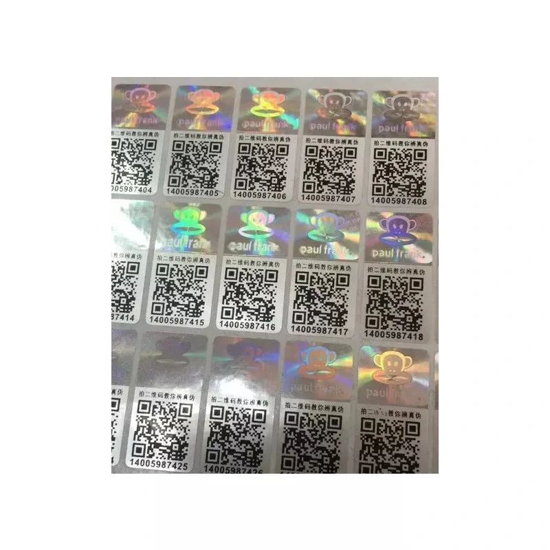 The Best-Selling Technology Self-Adhesive Paper Anti-Counterfeiting Label 3D Holographic Reflective Security Label 3D Qr Code Sticker