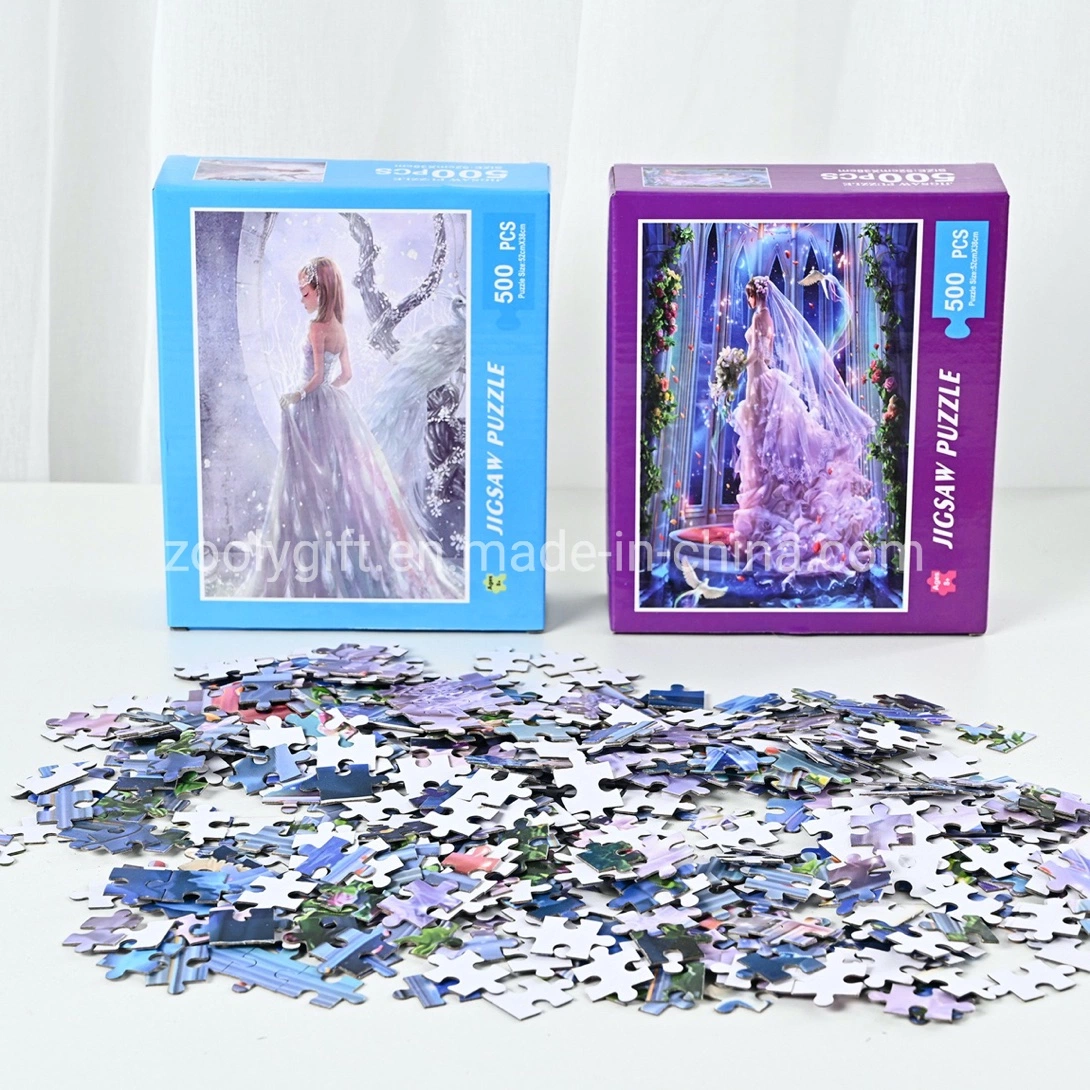 Puzzle personalizado de la fábrica de papel de adulto Jigsaw Puzzle Top Ventas de 500 piezas de rompecabezas de piso de Papel juego de rompecabezas para niños