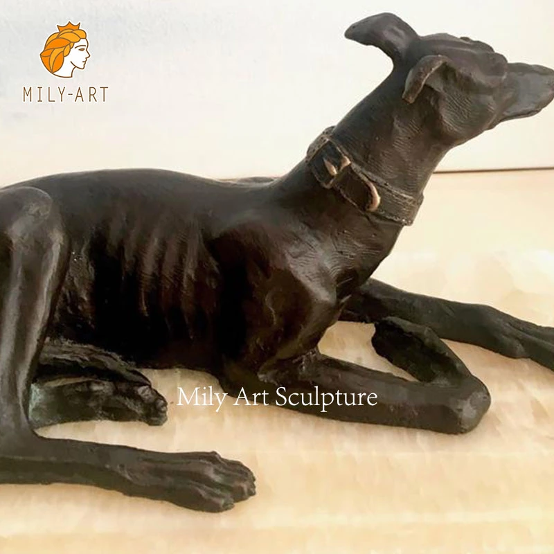 Las grandes estatuas de perros Doberman de bronce escultura animales decoración exterior
