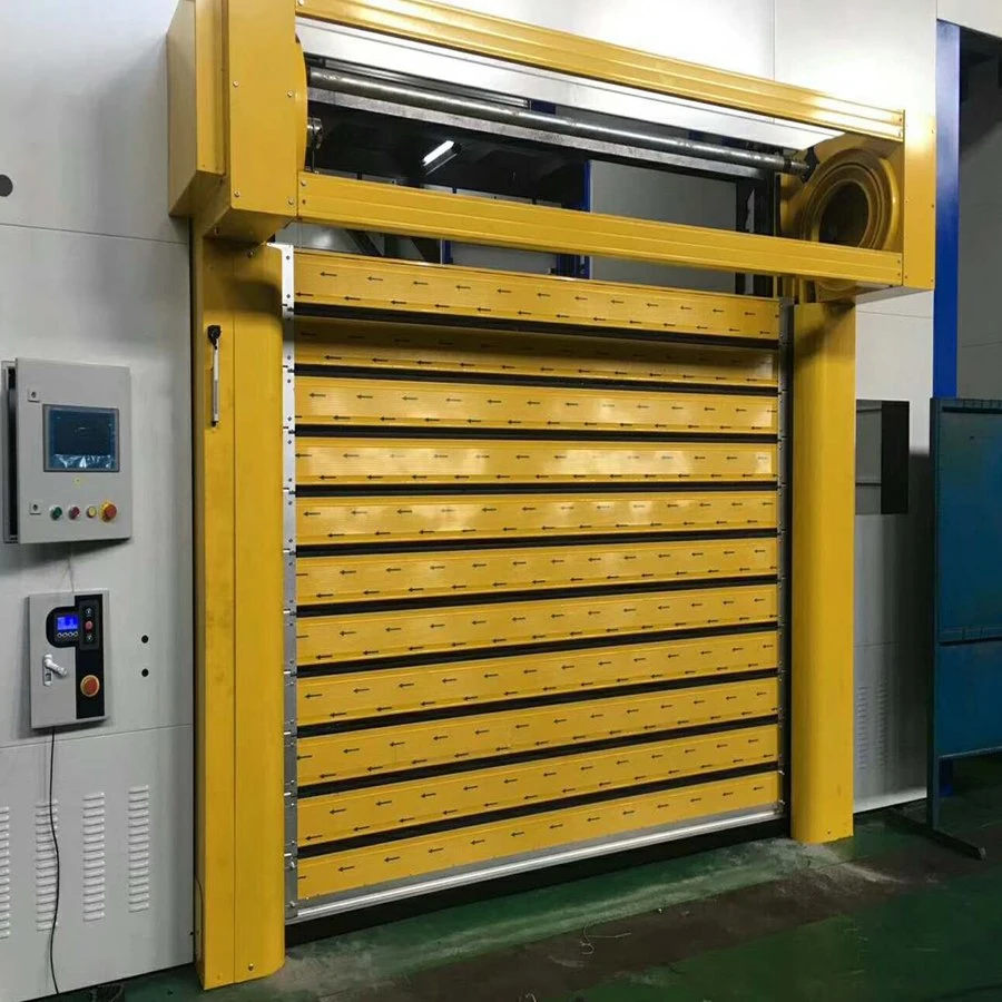 Electrical Commercial Anti-Wind Aluminum Alloy Spiral High Speed Hard Fast Rolling up Doors