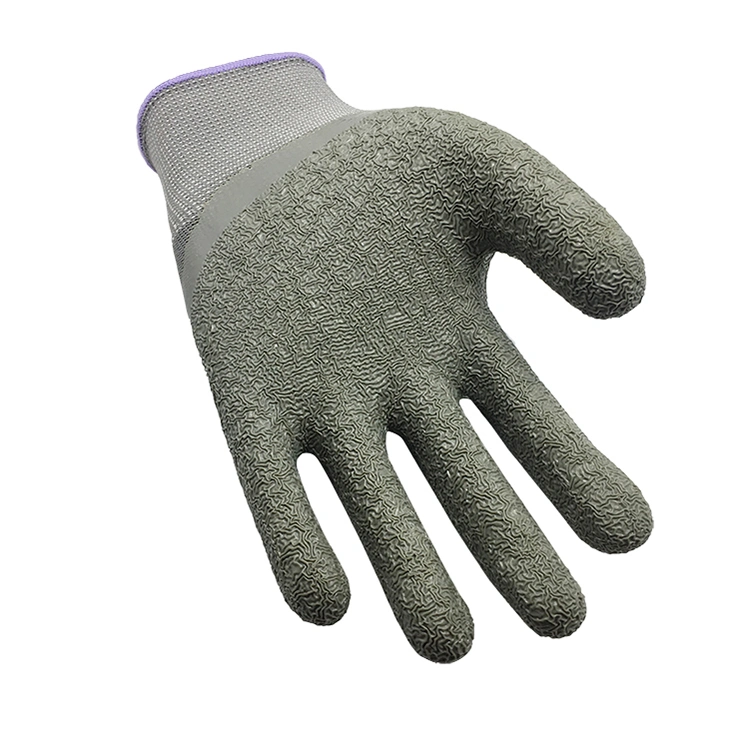 Seguridad duradera 3/4 guante de látex recubiertos de goma de trabajo de los hogares Guantes de jardinería