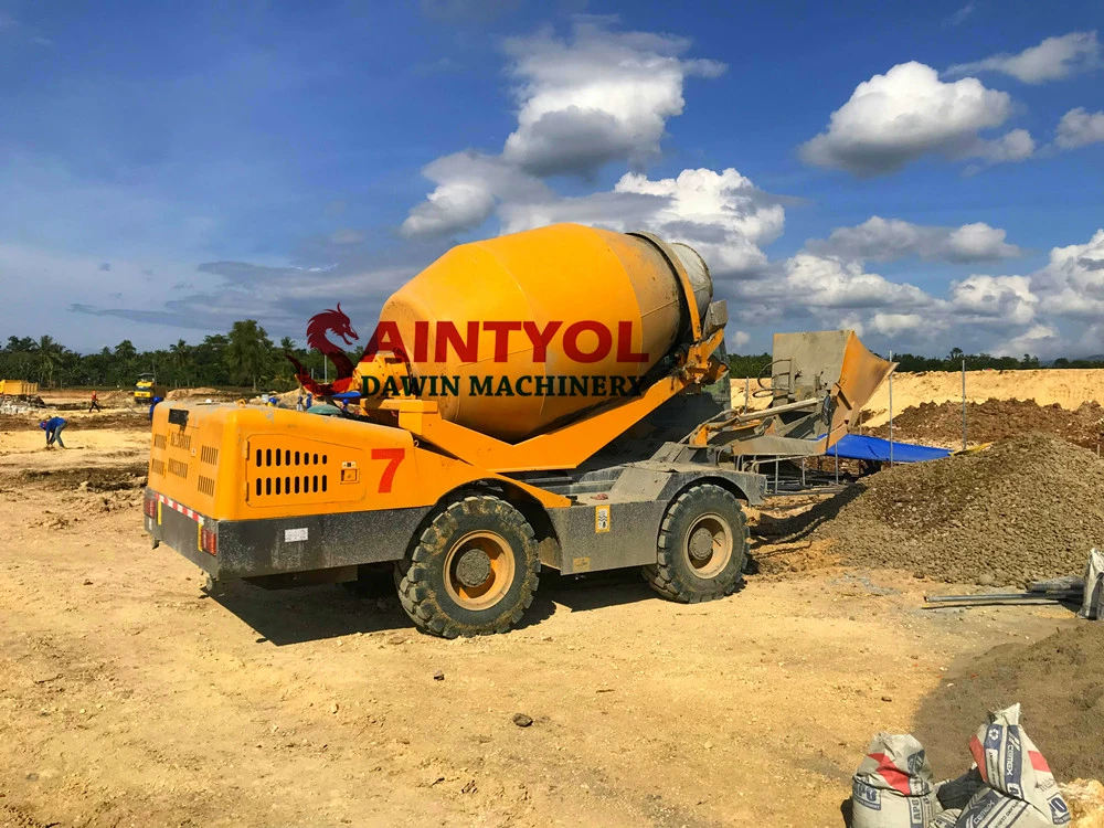 3.5m3 4.0m3 China Auoto Móvil Autocargante camión Mezclador de concreto Beton Mixer con Shovel Precio de fábrica