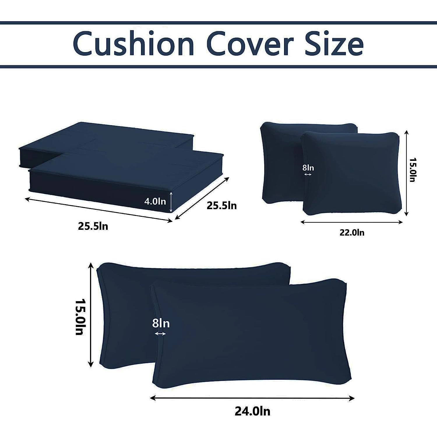 14 PCS Amazon Hot Sale Outdoor Furniture Replacement Cushion Cover Garden Rattan Modular Sofa Waterproof Covers