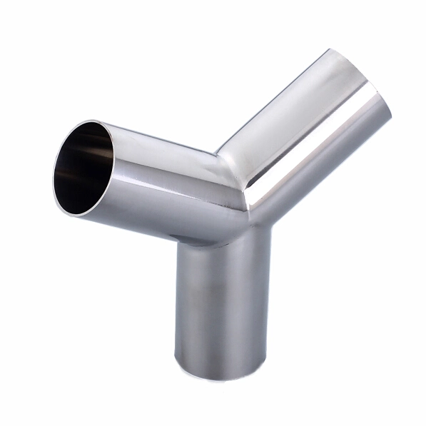 SUS304 Stainless Steel Butt-Welded Tee Y Shape Steel Tee Pipe Fittings