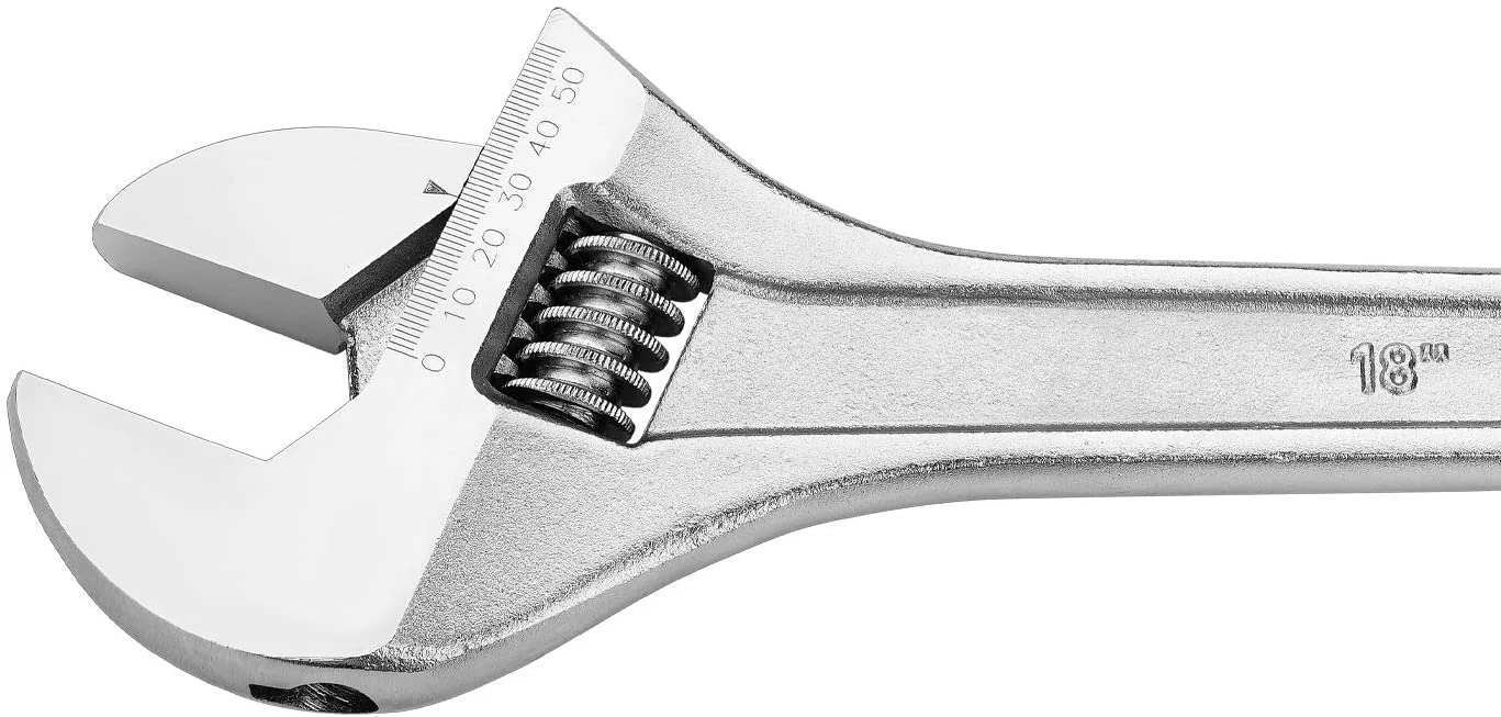 Cr-V or Carbon Steel High Qualtiy Adjustable Wrench-18, Monkey Wrench, Spannar