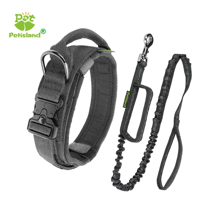 Petisland Nylon Pet Collar Leash,Tactical Dog Leash,Camouflage Pet Collar Leash,Durable Dog Leash,Dog Rope, Training Dog Collar Lead,Polyester Dog Leash Collar