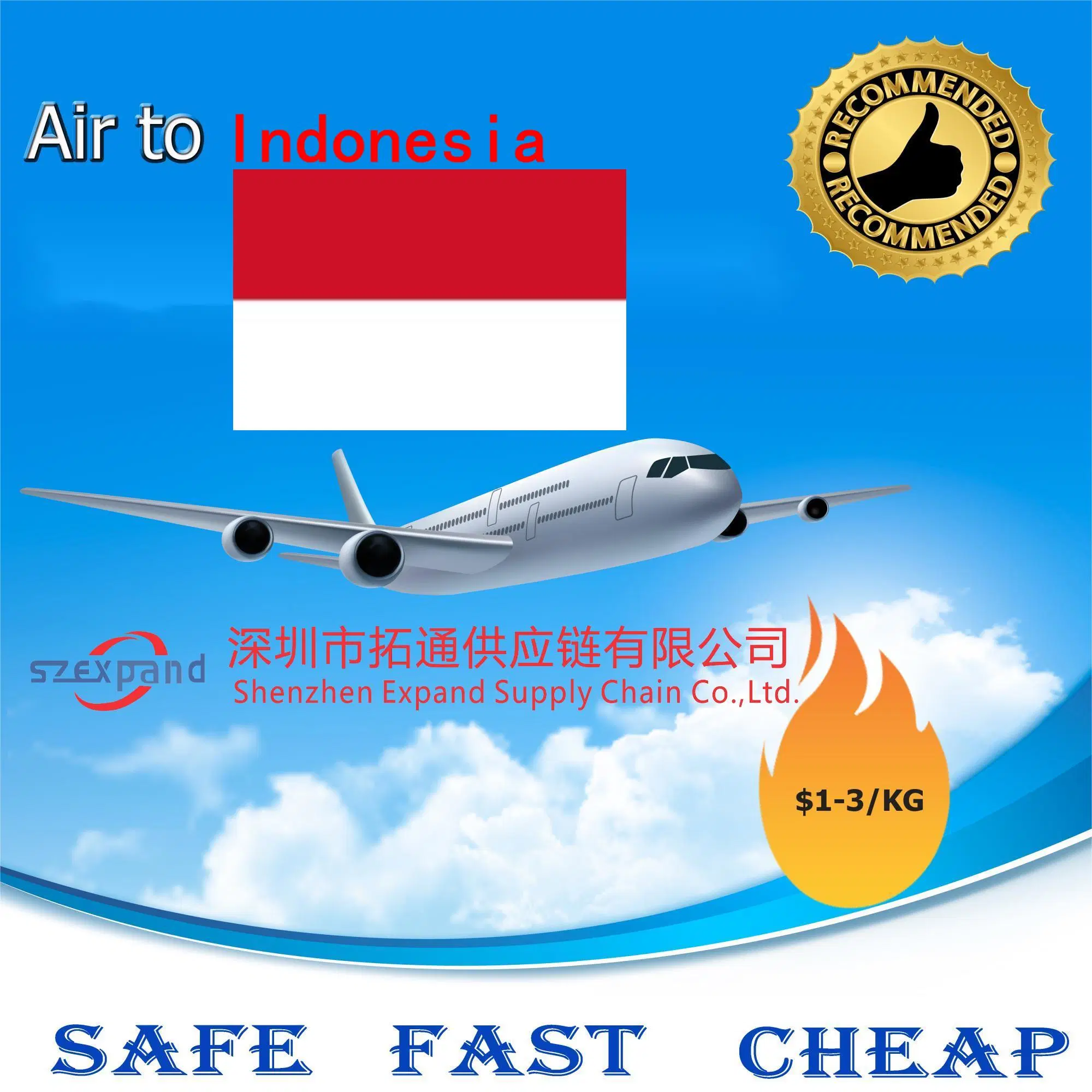 Alibaba Express Delivery Service, by Air/Sea/Ocean Cargo/Freight/Shipping Container LCL Forwarder/Agent From China to Jakarta, Indonesia Fast DDP Logistics