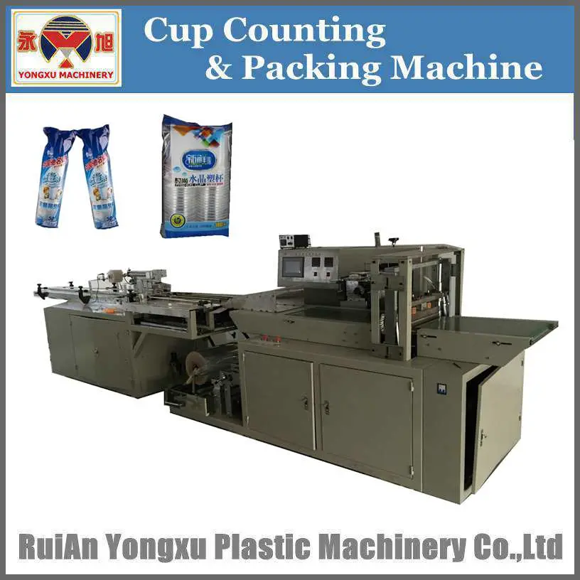 Plastic Cups, Paper Cups, Bowls, Lids and Other Products Automatic Counting and Packaging Machine