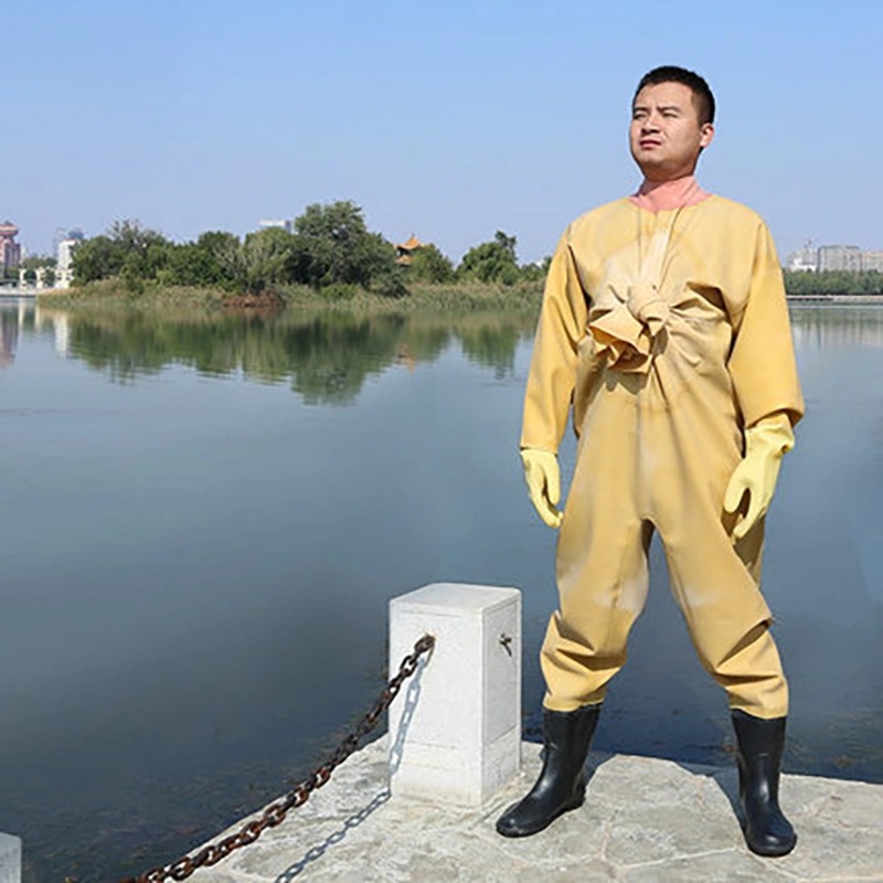 China Lieferant Naturkautschuk atmungsaktiv 4XL Brust fliegen Angeln wader