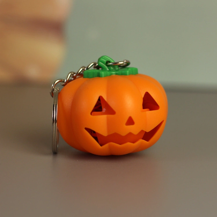 China Manufacturer Custom Creative Halloween Keychains Keyring Cute Shaped with LED Sound