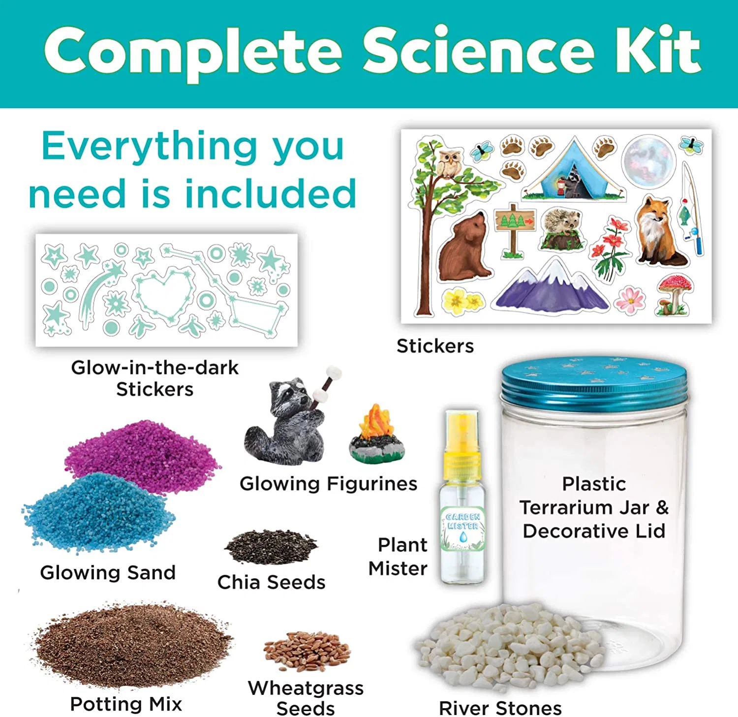 Science Creativity for Kids Grow &prime; N Glow Terrarium Kit