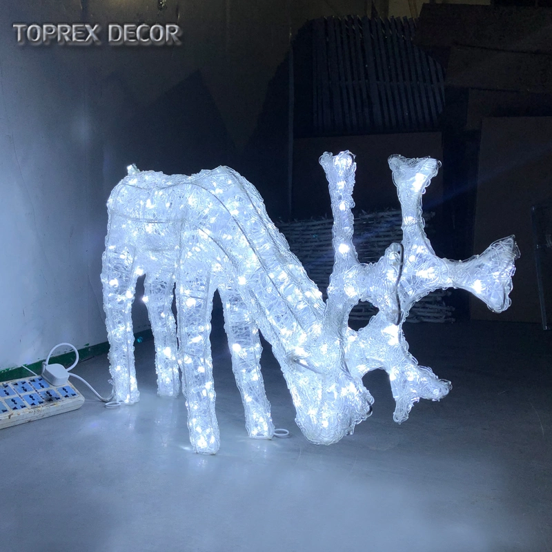 Toprex decoración resistente a la intemperie Figura acrílica esculturas 3D Noche LED Caja ANIME animales de la luz de Navidad